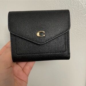 Coach Black Wallet with Gold Accent